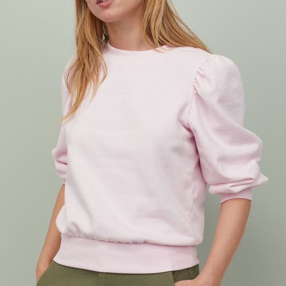 H&M+ Puff-sleeved Sweatshirt